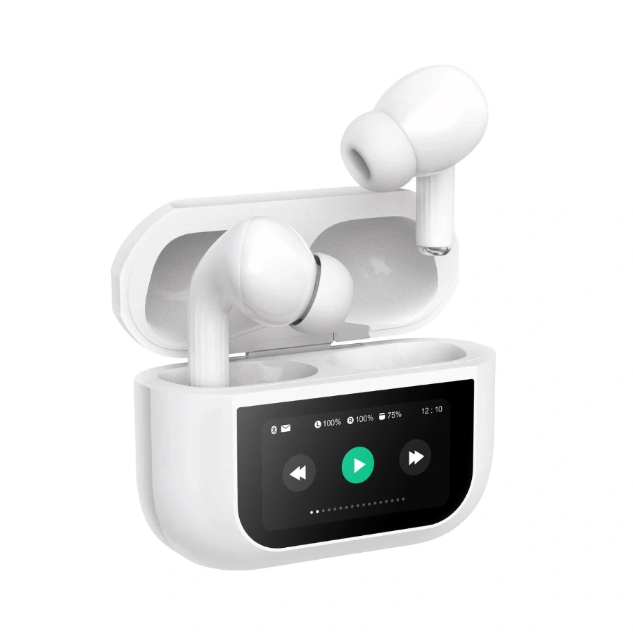 Wireless Earbuds with LED Battery Case, ANC & Ear Tips | BT-018 by FlashTech Innovation