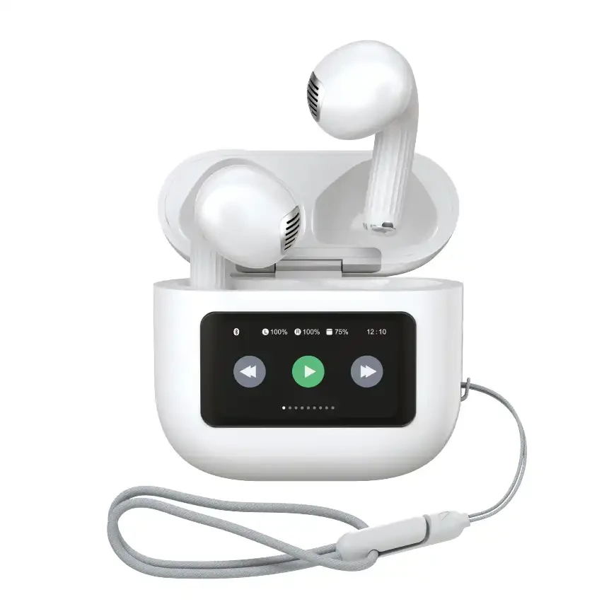 Wireless Earbuds with LED Screen Case, ANC & Touch Control | BT-019 by FlashTech Innovation