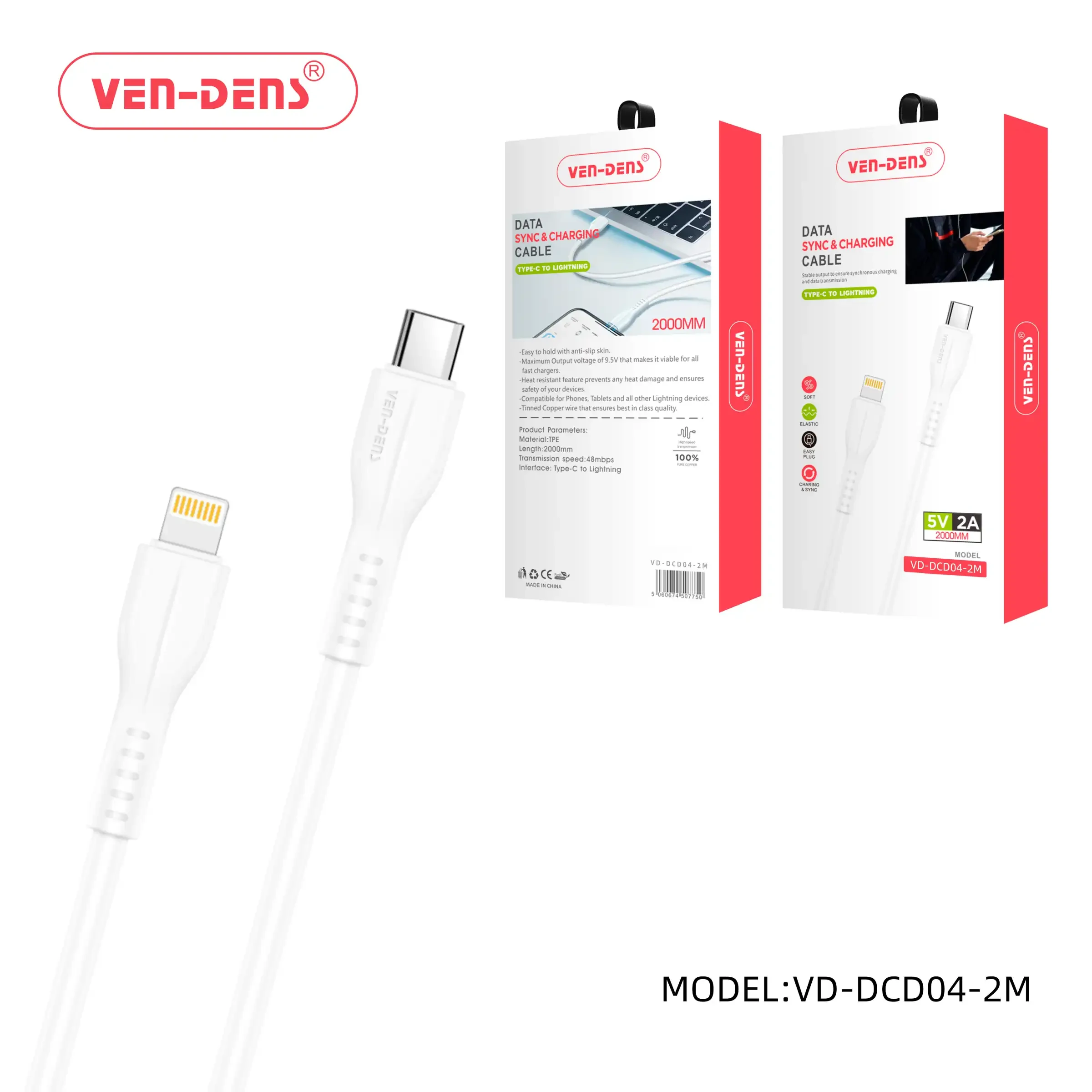 6.5ft USB-C to Lightning Charging Cable image 3